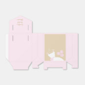 Hochzeitsrosa Pink Beige Brautparty Rosa Zelt Geschenkschachtel (Ungefaltet)