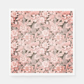 Hochzeitsrosa Vintag Serviette (Vorderseite)