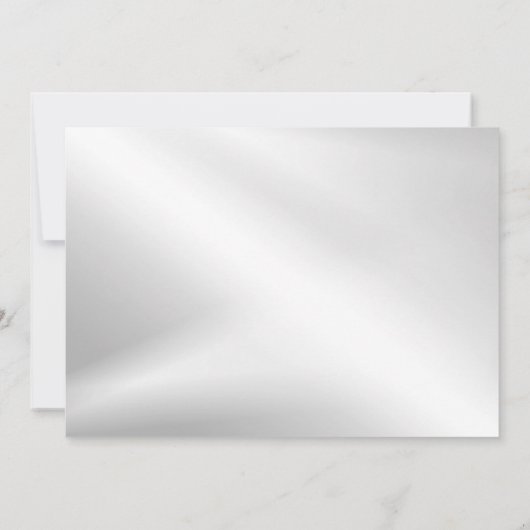 Hochzeitsrosa Weiße Blume Silber Wasserfarbe Einladung (Rückseite)