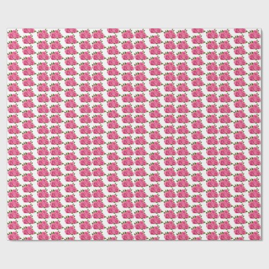 Hochzeitsrosse Geschenkpapier (Flach)
