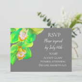 HochzeitsrSVP, einfache Blume oder Wasserfarbe Einladung (Stehend Vorderseite)
