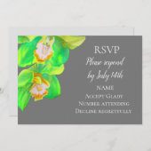 HochzeitsrSVP, einfache Blume oder Wasserfarbe Einladung (Vorne/Hinten)
