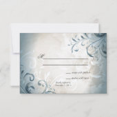 HochzeitsrSVP Elegante Vintage Foliage & Swirl RSVP Karte (Rückseite)