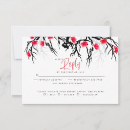 HochzeitsrSVP | Japanische Zweigstelle Blossom RSVP Karte