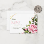 Hochzeitsrsvp-Karte Blumengrün Wedding Rsvp Mitteilungskarte (Vorderseite/Rückseite Beispiel)