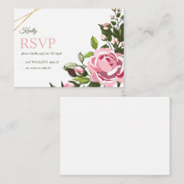 Hochzeitsrsvp-Karte Blumengrün Wedding Rsvp Mitteilungskarte
