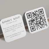 HochzeitsrSVP online auf der Website mit QR-Code Begleitkarte