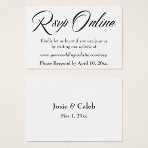 HochzeitsrSVP Online Beilegen Schwarzes Script, We