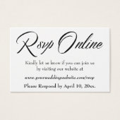 HochzeitsrSVP Online Beilegen Schwarzes Script, We (Vorderseite)
