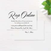 HochzeitsrSVP Online Beilegen Schwarzes Script, We (Schreibtisch)