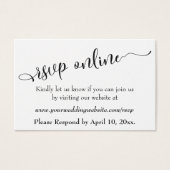HochzeitsrSVP Online Beilegen schwarzes Script, we (Vorderseite)