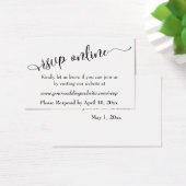 HochzeitsrSVP Online Beilegen schwarzes Script, we (Schreibtisch)