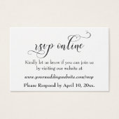 HochzeitsrSVP Online Beilegen schwarzes Script, we (Vorderseite)