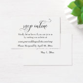 HochzeitsrSVP Online Beilegen schwarzes Script, we (Schreibtisch)