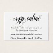 HochzeitsrSVP Online Beilegen Schwarzes Script, We (Vorderseite)