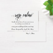 HochzeitsrSVP Online Beilegen Schwarzes Script, We (Schreibtisch)