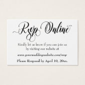 HochzeitsrSVP Online Beilegen Schwarzes Script, We (Vorderseite)