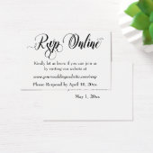 HochzeitsrSVP Online Beilegen Schwarzes Script, We (Schreibtisch)