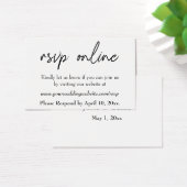 HochzeitsrSVP Online Schwarzes Script einfügen, We (Schreibtisch)
