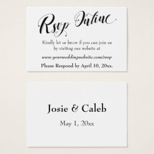 HochzeitsrSVP Online Schwarzes Script einfügen, We