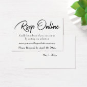 HochzeitsrSVP Online Schwarzes Script einfügen, We (Schreibtisch)