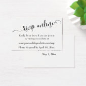 HochzeitsrSVP Online Schwarzes Script einfügen, We (Schreibtisch)