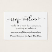 HochzeitsrSVP Online Schwarzes Script einfügen, We (Vorderseite)
