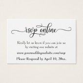 HochzeitsrSVP Online Schwarzes Script einfügen, We (Vorderseite)