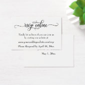 HochzeitsrSVP Online Schwarzes Script einfügen, We (Schreibtisch)