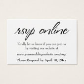 HochzeitsrSVP Online Schwarzes Script einfügen, We (Vorderseite)