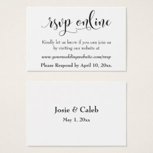HochzeitsrSVP Online Schwarzes Script einfügen, We