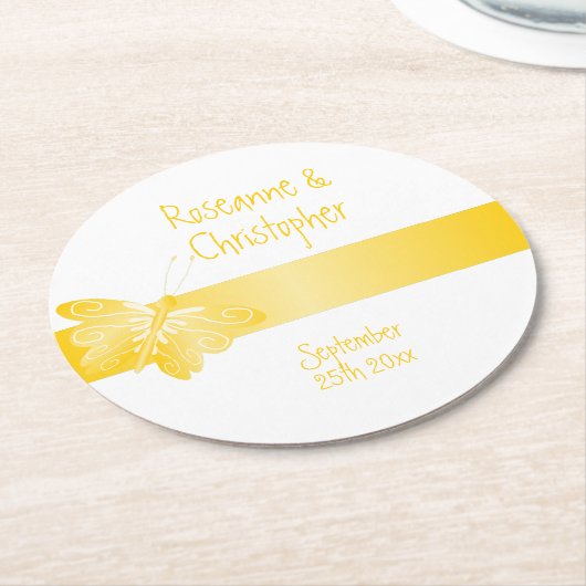 Hochzeitsrunder Untersetzer (Angewinkelt)