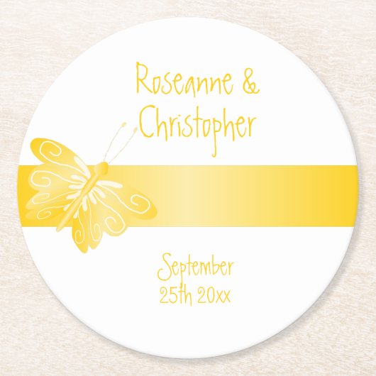 Hochzeitsrunder Untersetzer (Vorderseite)