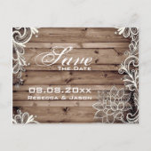 Hochzeitssaal aus Stallholz Save the Date Ankündigungspostkarte (Vorderseite)