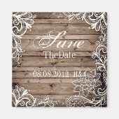 Hochzeitssaal aus Stallholz Save the Date Magnet (Vorne)