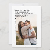 Hochzeitssaal das Datum Moderne Minimalistische Sa Save The Date (Vorderseite)