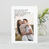 Hochzeitssaal das Datum Moderne Minimalistische Sa Save The Date (Stehend Vorderseite)