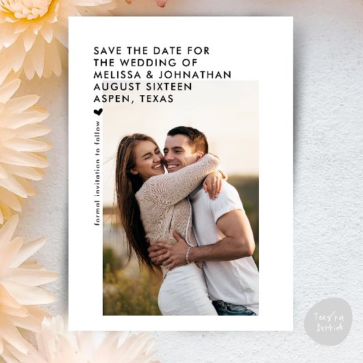 Hochzeitssaal das Datum Moderne Minimalistische Sa Save The Date