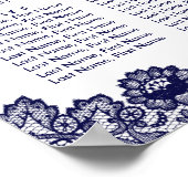 Hochzeitssaal für die Rustikale Navy Blauer Sonnen Poster (Ecke)