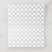 Hochzeitssache des Blue Monogram Wappen Watercolor Platzkarte (Innenseite Aufgefaltet)