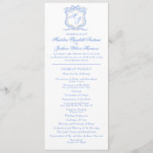 Hochzeitssache des Blue Monogram Wappen Watercolor Programm (Vorderseite)