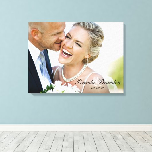 Hochzeitssache Foto Keepake Leinwand (Insitu (Holzboden))