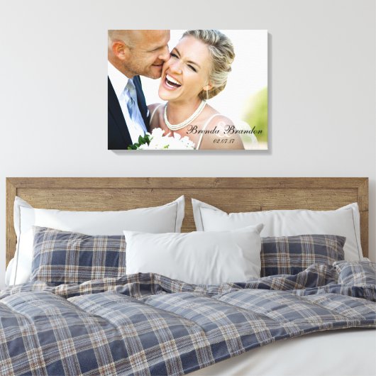 Hochzeitssache Foto Keepake Leinwand (Insitu (Schlafzimmer))