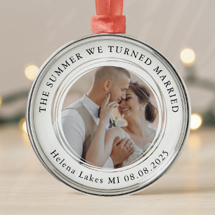 Hochzeitssache Foto Ornament Aus Metall
