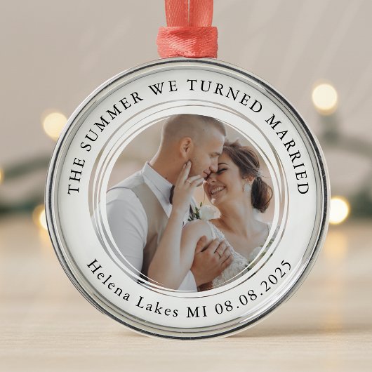 Hochzeitssache Foto Ornament Aus Metall