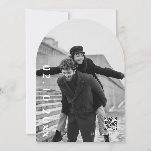 Hochzeitssache Foto speichern Einladung (Rückseite)