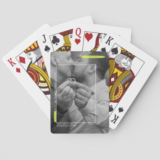 Hochzeitssache Foto speichern Spielkarten (Rückseite)