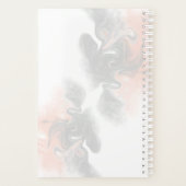 Hochzeitssache mit Soft Gray und Peach Marble Gold Planer (Rückseite)