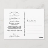 Hochzeitssache Speichern des Date-Foto-Hübschen Sk Postkarte (Rückseite)