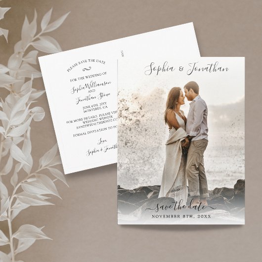 Hochzeitssache Speichern des Date-Foto-Hübschen Sk Postkarte